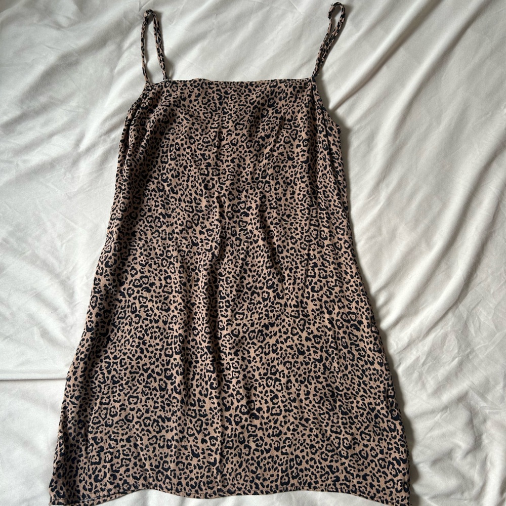 Reformation leopard strap dress